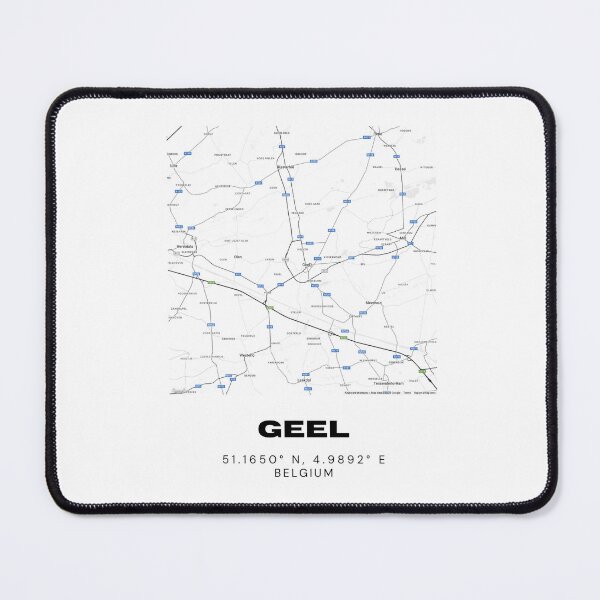 Item preview, Geel Belgium Map | Modern Minimalist Black and White City Poster designed and sold by RM-Journey.