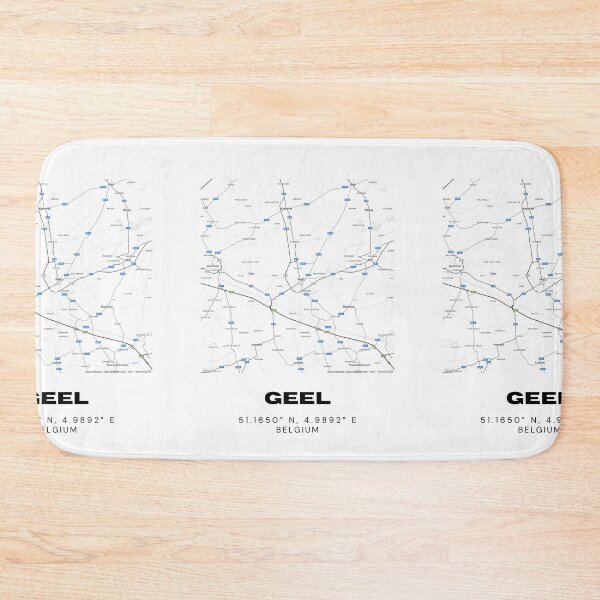 Item preview, Geel Belgium Map | Modern Minimalist Black and White City Poster designed and sold by RM-Journey.