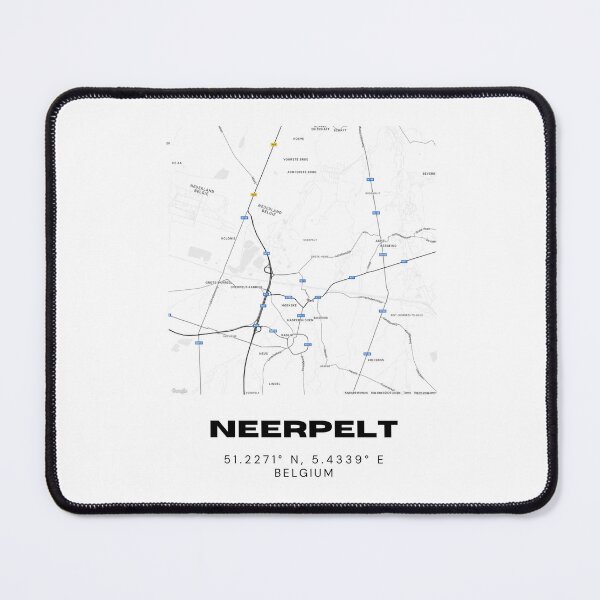 Item preview, Neerpelt Belgium Map | Minimalist Black and White Modern City Poster designed and sold by RM-Journey.