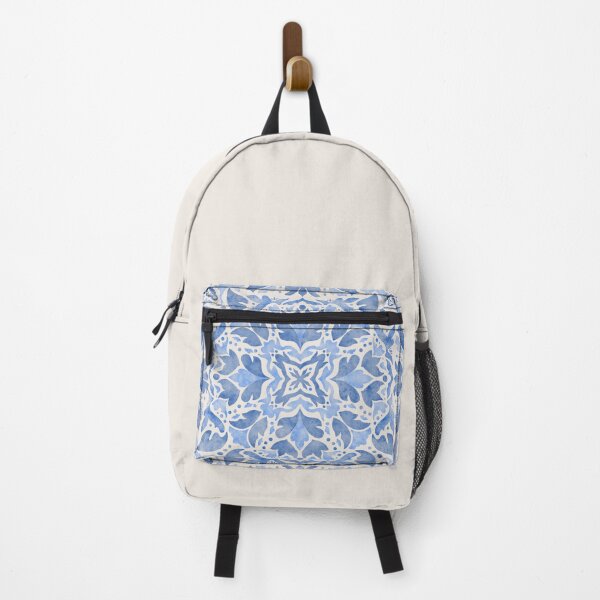 Item preview, Watercolor Azulejo – Blue Portuguese Tile Art Print designed and sold by Sparkles by Effy.