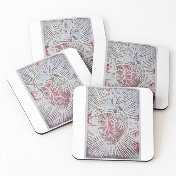 Item preview, Bleeding Heart Linoblock Print Design designed and sold by Shayla-Michelle.