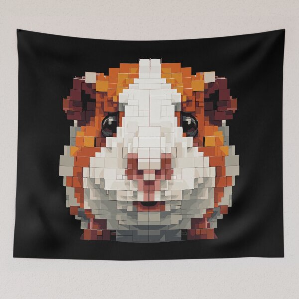 Item preview, Cute pixelated guinea pig – retro gaming design designed and sold by drizzd.