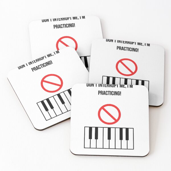 Item preview, Sarcastic Piano T-Shirt - "Don't Interrupt Me, I'm Practicing!" - Funny Musician Gift, Keyboard Player Tee designed and sold by INWESTOR88.