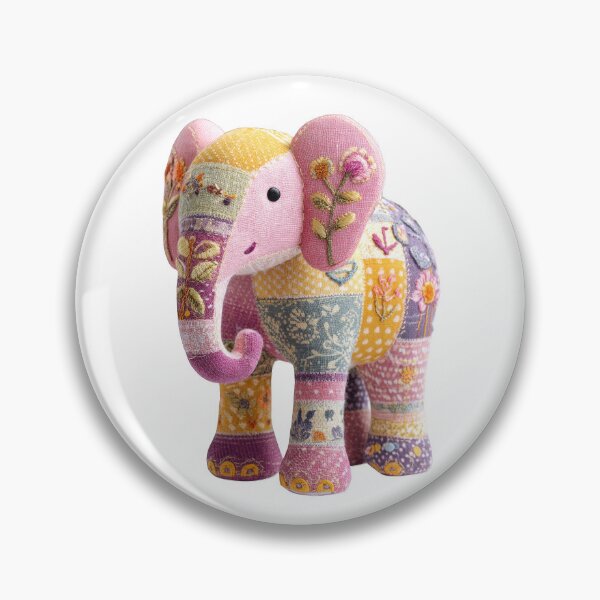 Item preview, Patchwork Stuffed Animal Elephant designed and sold by scicilysimonee.