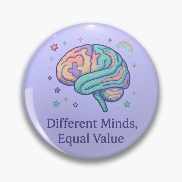 Item preview, Neurodiversity | Different Minds Equal Value – Neurodiversity Inclusive Pastel Brain Design designed and sold by PureBrain.