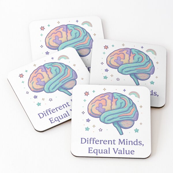 Item preview, Neurodiversity | Different Minds Equal Value – Neurodiversity Inclusive Pastel Brain Design designed and sold by PureBrain.
