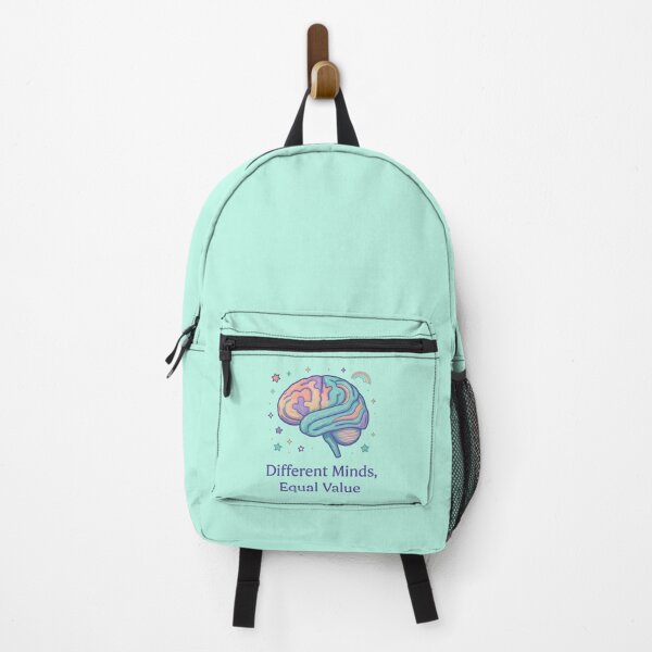 Item preview, Neurodiversity | Different Minds Equal Value – Neurodiversity Inclusive Pastel Brain Design designed and sold by PureBrain.