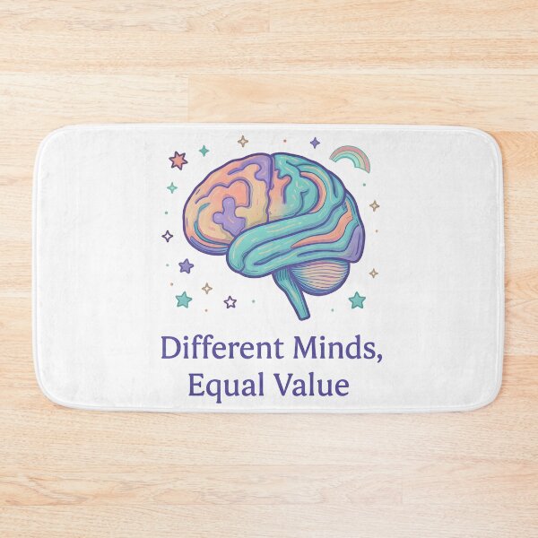 Item preview, Neurodiversity | Different Minds Equal Value – Neurodiversity Inclusive Pastel Brain Design designed and sold by PureBrain.