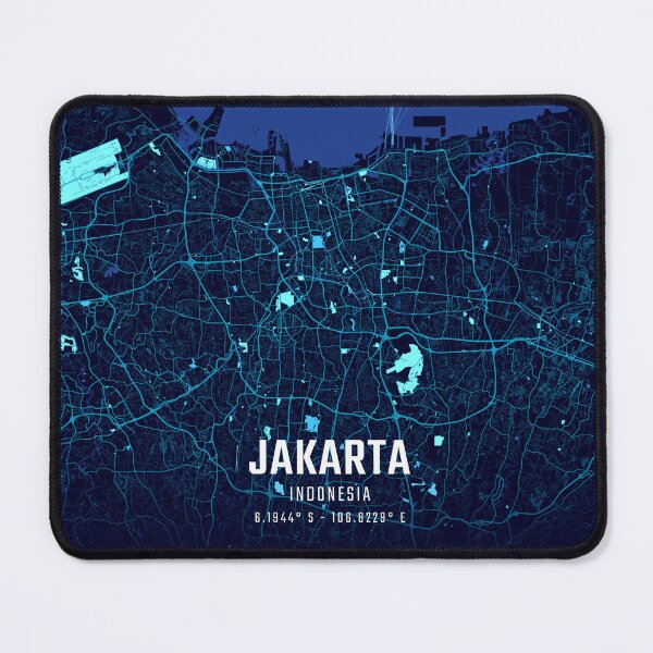 Item preview, Jakarta Midnight City Map designed and sold by HomeLivingCo.