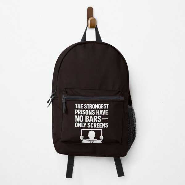 Item preview, The Strongest Prisons Have No Bars — Only Screens | Black & White Manifesto  designed and sold by Les-Ink-Studio.