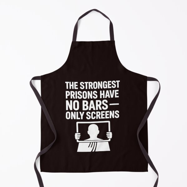 Item preview, The Strongest Prisons Have No Bars — Only Screens | Black & White Manifesto  designed and sold by Les-Ink-Studio.