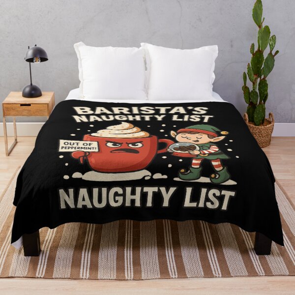 Item preview, Barista’s Naughty List – Funny Coffee Christmas Shirt, Holiday Gift for Baristas & Coffee Lovers designed and sold by AddictiveDesign.