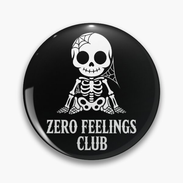 Item preview, Zero Feelings Club – Cute Skeleton with Cobwebs designed and sold by CalmDownZone ⭐️⭐️⭐️⭐️⭐️.