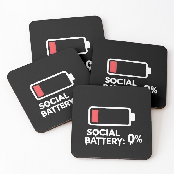 Item preview, Social Battery Zero Percent – Funny Burnout Gothic Design designed and sold by CalmDownZone ⭐️⭐️⭐️⭐️⭐️.