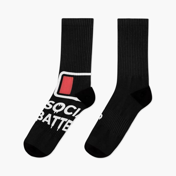 Item preview, Social Battery Zero Percent – Funny Burnout Gothic Design designed and sold by CalmDownZone ⭐️⭐️⭐️⭐️⭐️.