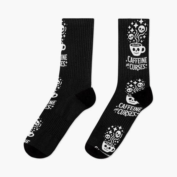 Item preview, Caffeine and Curses – Cute Witchy Coffee Design designed and sold by CalmDownZone ⭐️⭐️⭐️⭐️⭐️.