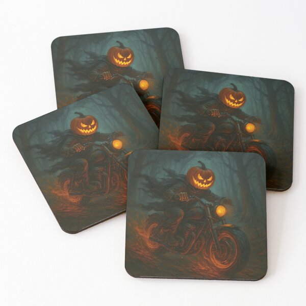 Item preview, Pumpkin-Head Rider — Hellbound Sprint Through the Misty Forest designed and sold by Les-Ink-Studio.