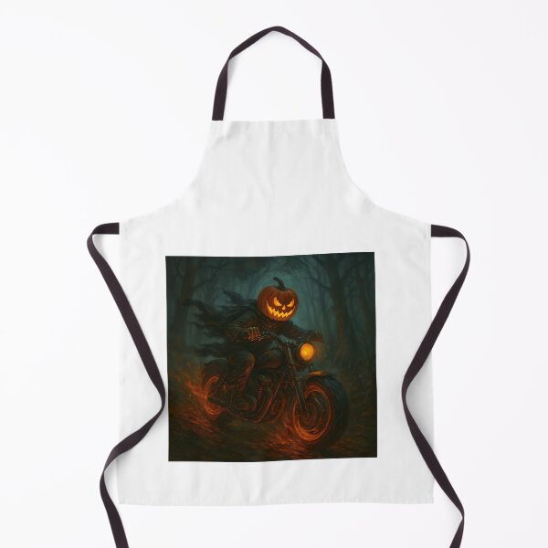 Item preview, Pumpkin-Head Rider — Hellbound Sprint Through the Misty Forest designed and sold by Les-Ink-Studio.