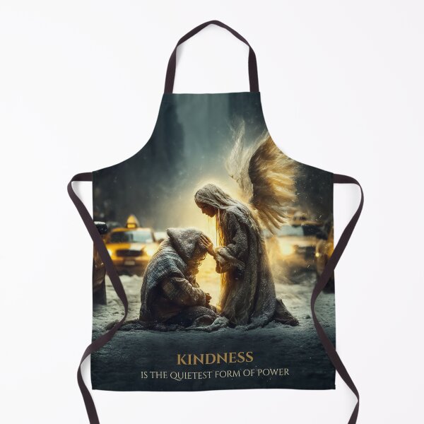 Item preview, Kindness is the Quietest Form of Power – Angel in Winter Street Scene designed and sold by VisionaryVeils.