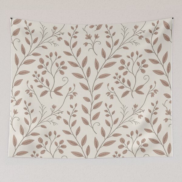 Item preview, Grandmacore Quiet Romance   – Sepia Botanical Vine Pattern By Heritage Hive Studio designed and sold by Heritage Hive Studio.