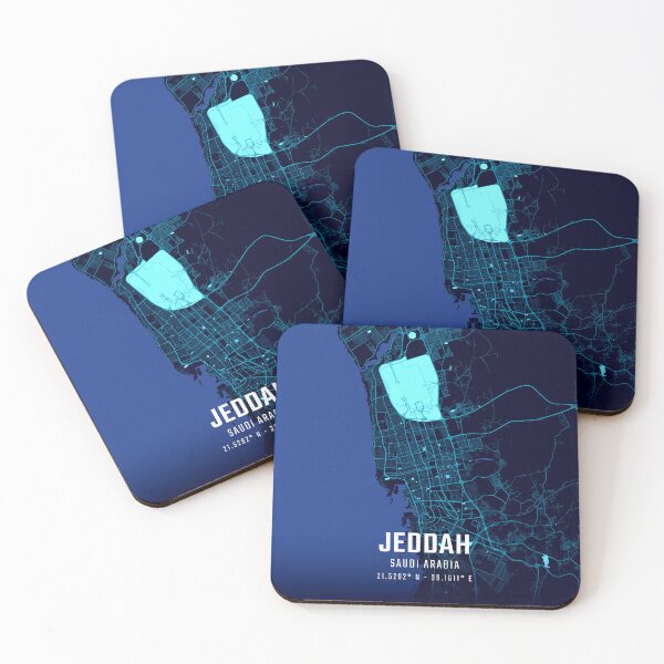 Item preview, Jeddah Midnight City Map designed and sold by HomeLivingCo.