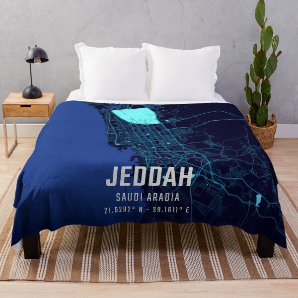 Item preview, Jeddah Midnight City Map designed and sold by HomeLivingCo.