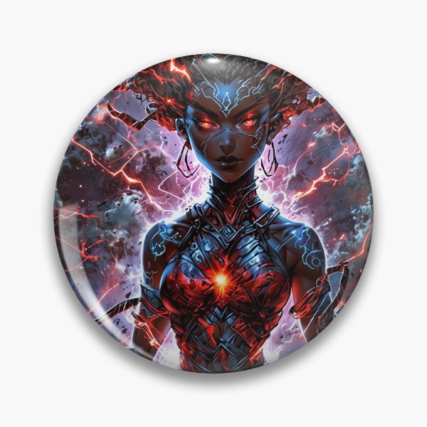 Item preview, Wrath — Afro-Surreal Storm-Crowned Warrior designed and sold by KaoticMindZ.