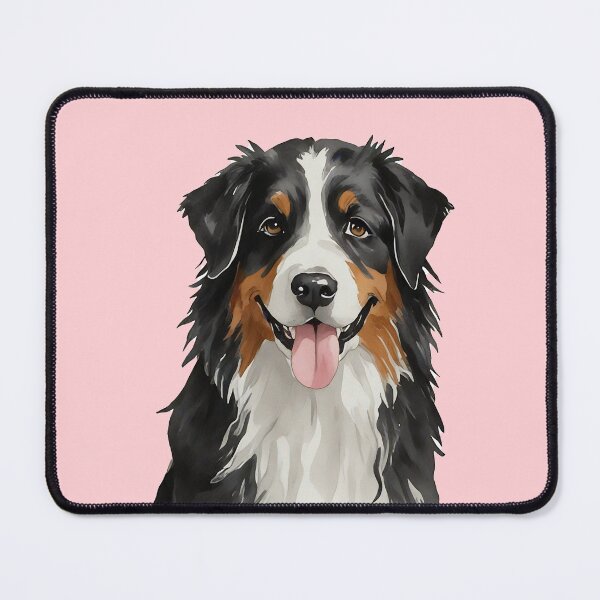 Artikelvorschau, Berner Sennenhundwelpe, Aquarell (rosa) entworfen und verkauft von Magnolia Valley Art.