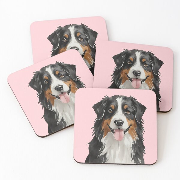 Artikelvorschau, Berner Sennenhundwelpe, Aquarell (rosa) entworfen und verkauft von Magnolia Valley Art.