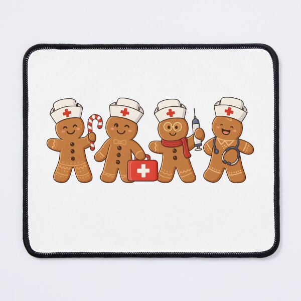 Item preview, Christmas Gingerbread Nurse designed and sold by stephenflashart.