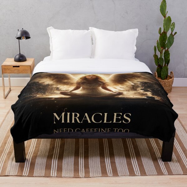 Item preview, Miracles Need Caffeine Too – Surreal Angel with Coffee Aura designed and sold by VisionaryVeils.