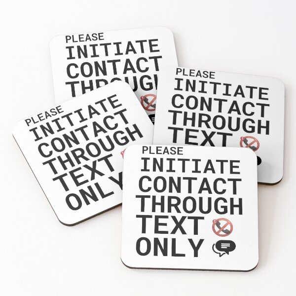 Item preview, Please Initiate Contact Through Text Only Anti-Social T-Shirt - Funny Introvert Protocol Sticker - Tech Command Humor Gift designed and sold by KaBaRen.
