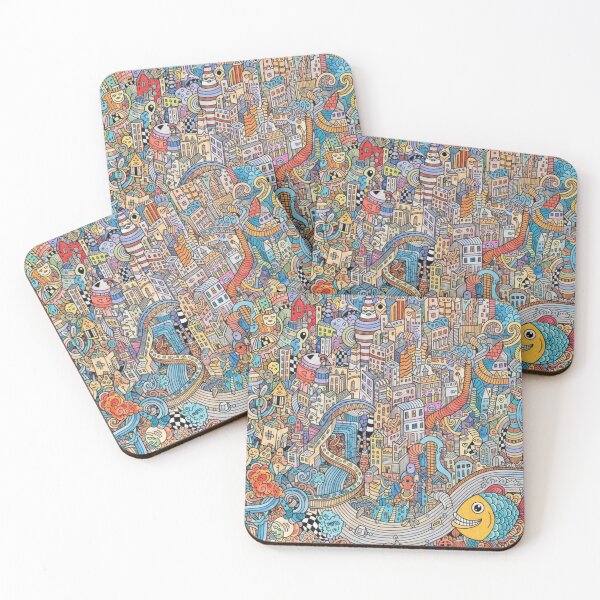 Item preview, Ciudad Caprichosa de Doodle: Laberinto Urbano Colorido designed and sold by bsbd-action.
