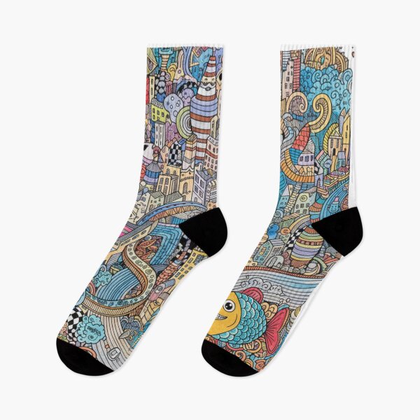 Item preview, Ciudad Caprichosa de Doodle: Laberinto Urbano Colorido designed and sold by bsbd-action.