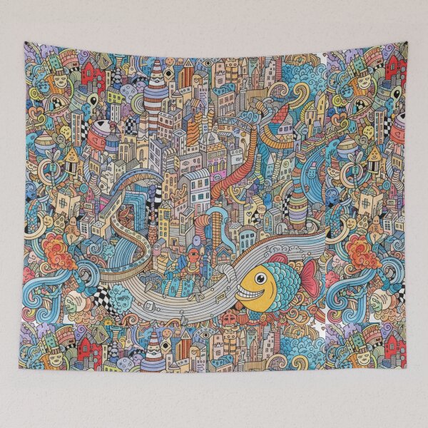 Item preview, Ciudad Caprichosa de Doodle: Laberinto Urbano Colorido designed and sold by bsbd-action.