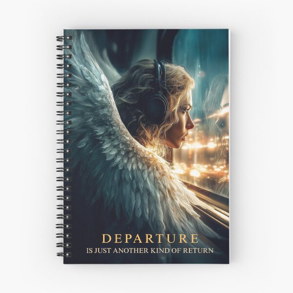 Item preview, Departure Is Just Another Kind of Return – Surreal Angel on Train designed and sold by VisionaryVeils.