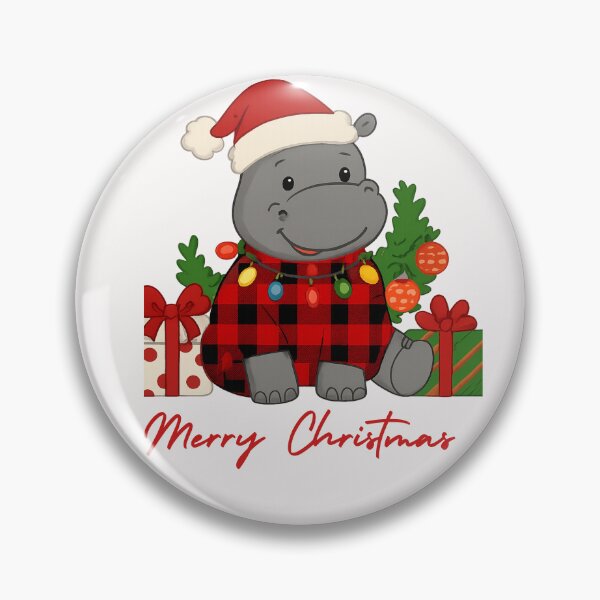 Item preview, Hippopotamus Christmas designed and sold by ThreeFrenchies.