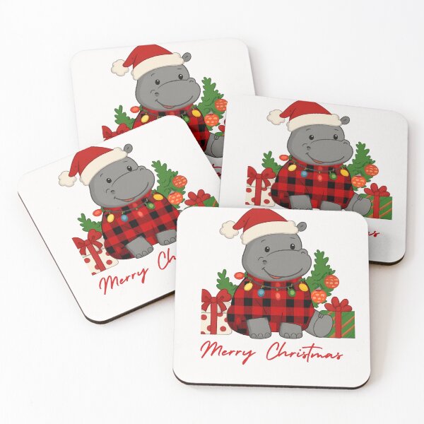 Item preview, Hippopotamus Christmas designed and sold by ThreeFrenchies.