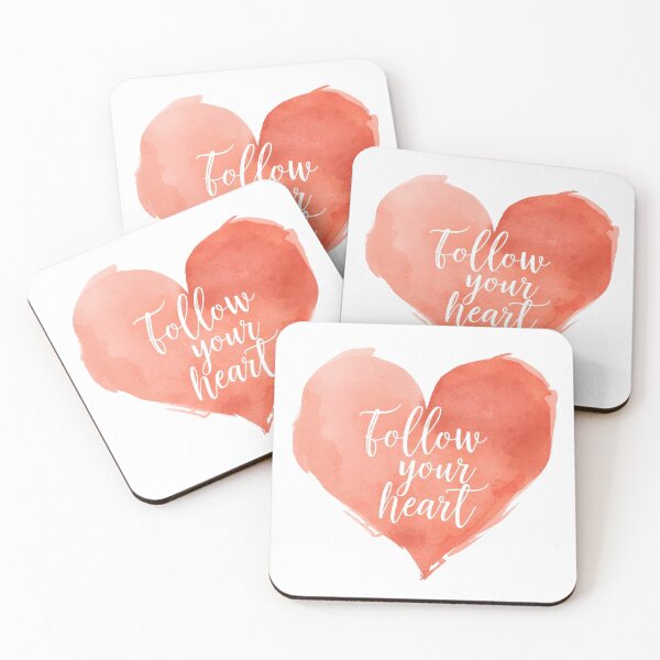 Item preview, Follow Your Heart, Inspirational Minimalist Quote Sticker designed and sold by Moodune.