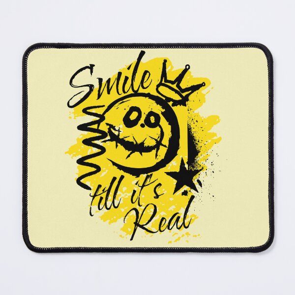 Item preview, Ironic Happy Face Smile Dark EMO Grunge Anxiety designed and sold by TackyTime.