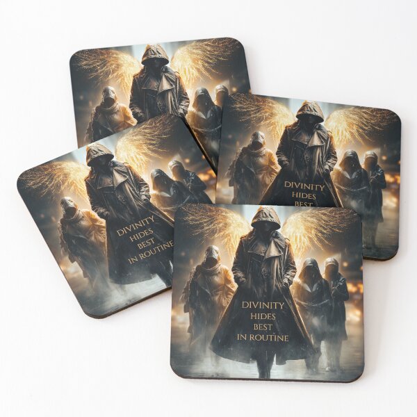 Item preview, Divinity Hides Best in Routine – Urban Angel in a Trench Coat designed and sold by VisionaryVeils.