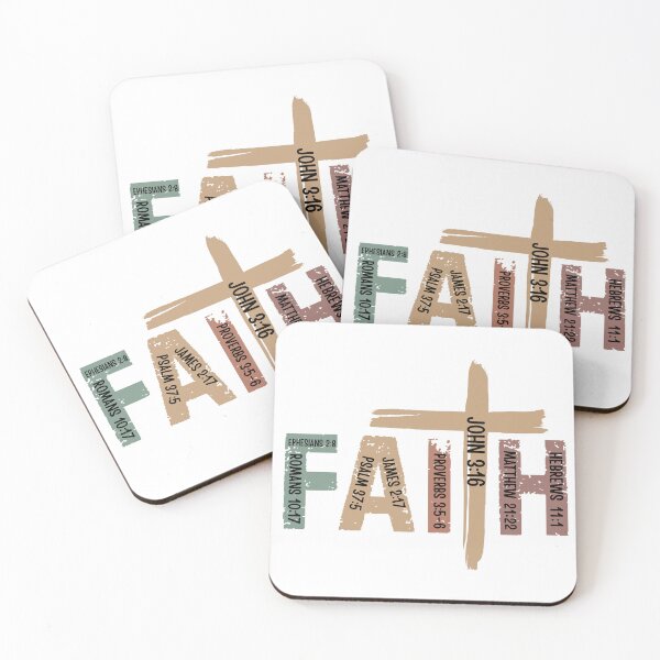 Item preview, Christian Faith Bible Verse Typography – Cross Scripture Religious Design designed and sold by Ellisen Prints.