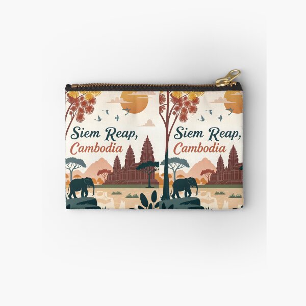 Item preview, Siem Reap Sunset Travel Poster – Cambodia Temple Art Print designed and sold by Witsprings.
