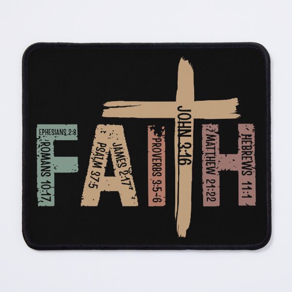 Item preview, Christian Faith Bible Verse Typography – Cross Scripture Religious Design designed and sold by Ellisen Prints.