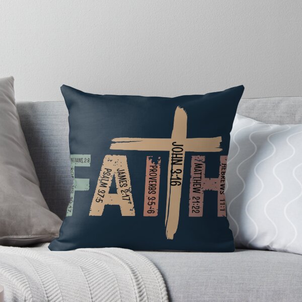 Item preview, Christian Faith Bible Verse Typography – Cross Scripture Religious Design designed and sold by Ellisen Prints.