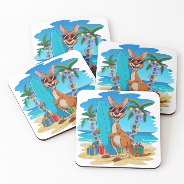 Item preview, Christmas Australia - Surfing Kangaroo designed and sold by DesignLab13.
