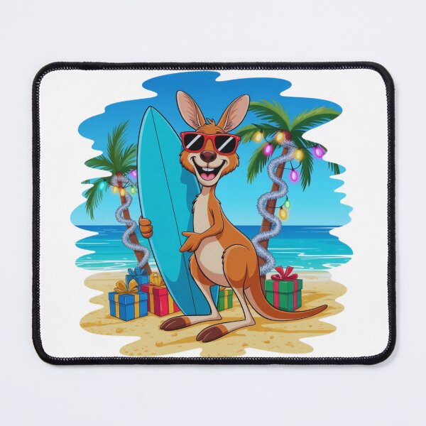 Item preview, Christmas Australia - Surfing Kangaroo designed and sold by DesignLab13.