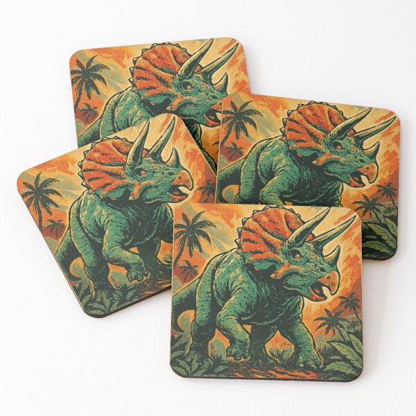Item preview, The Horned Guardian of the Burning Jungle: Triceratops designed and sold by JonelleTshirts.