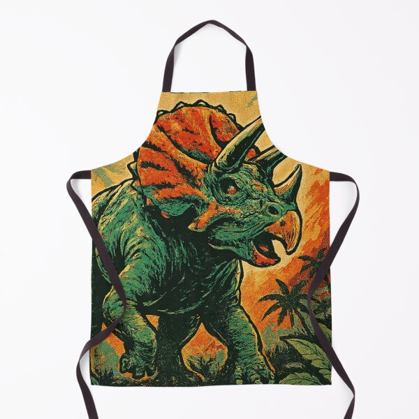 Item preview, The Horned Guardian of the Burning Jungle: Triceratops designed and sold by JonelleTshirts.