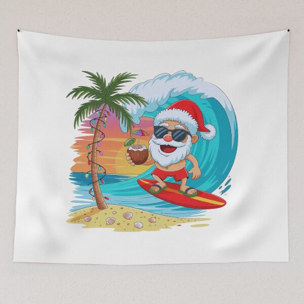 Item preview, Christmas Australia - Surfing Santa designed and sold by DesignLab13.